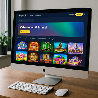 Frumzi Casino - Desktop Platform Design - Norwegian Interface